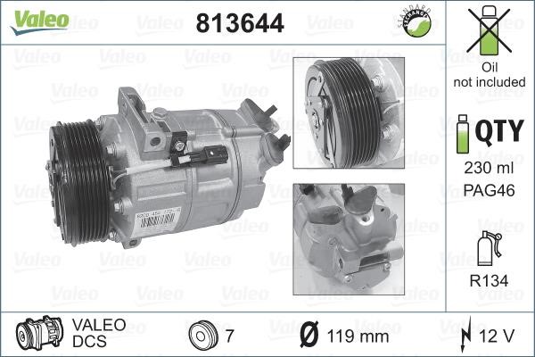 Valeo 813644 Compressor, air conditioning 813644