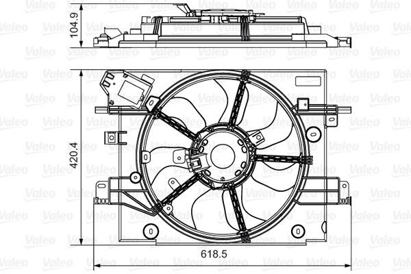 Valeo 696880 Radiator cooling fan motor 696880