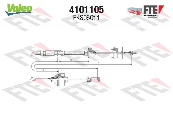 Valeo 4101105 Clutch Cable 4101105