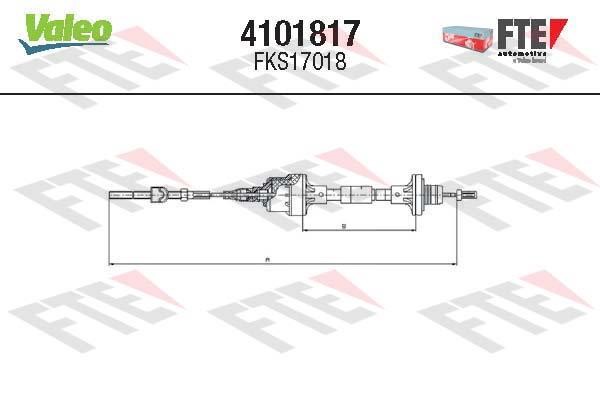 Valeo 4101817 Clutch Cable 4101817