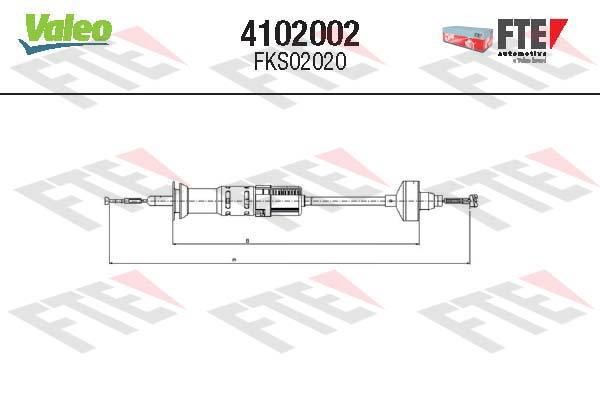 Valeo 4102002 Clutch Cable 4102002