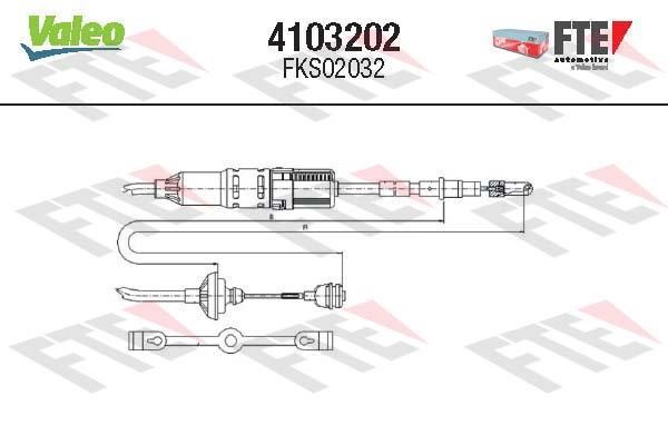 Valeo 4103202 Clutch Cable 4103202