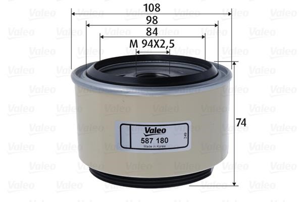 Valeo 587180 Fuel filter 587180