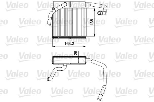 Valeo 811552 Heat Exchanger, interior heating 811552