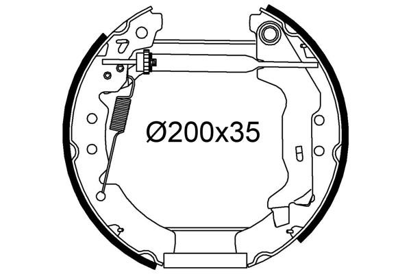 Valeo 554958 Brake shoe set 554958