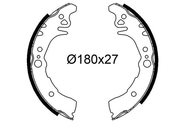 Valeo 564242 Brake shoe set 564242