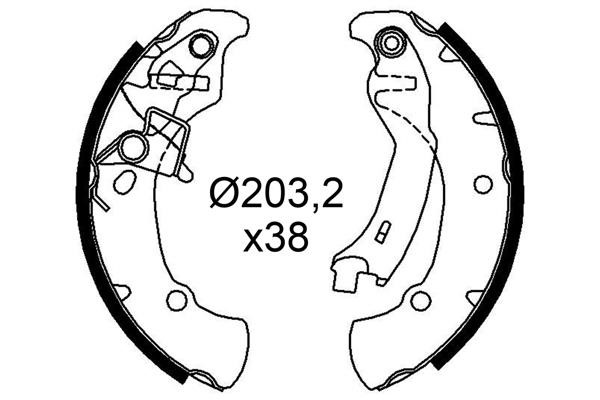 Valeo 564301 Brake shoe set 564301