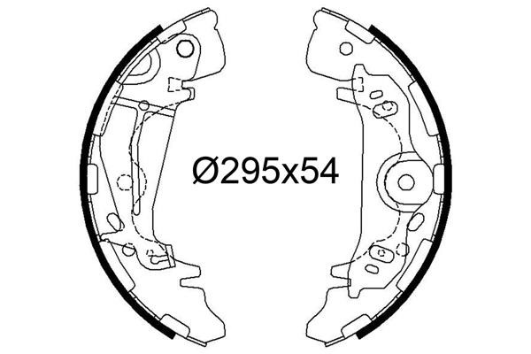 Valeo 564312 Brake shoe set 564312