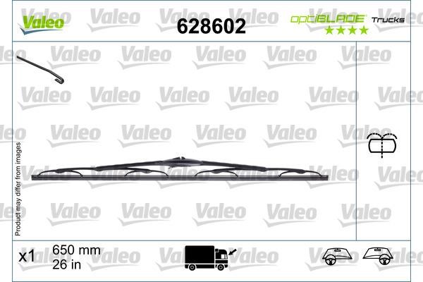 Window wipers Nissan Interstar: 628602 Valeo Wiper Blade
