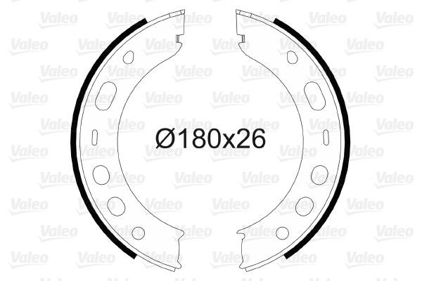 Valeo 564071 Parking brake shoes 564071