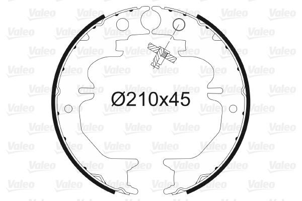 Valeo 564142 Parking brake shoes 564142