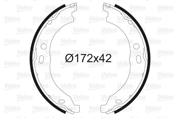 Valeo 564171 Parking brake shoes 564171