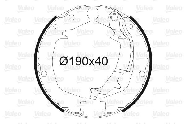 Valeo 564181 Parking brake shoes 564181