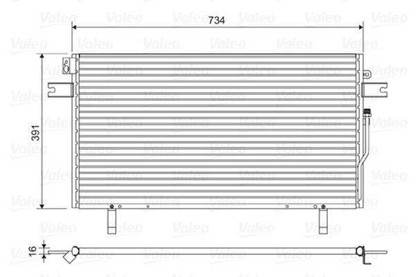 Aircon condenser Nissan Pathfinder: 814489 Valeo AC Condenser