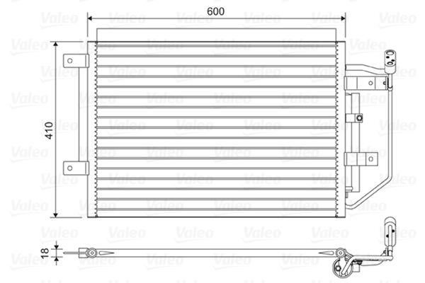 Aircon condenser Smart Forfour: 822556 Valeo Condenser, air conditioning