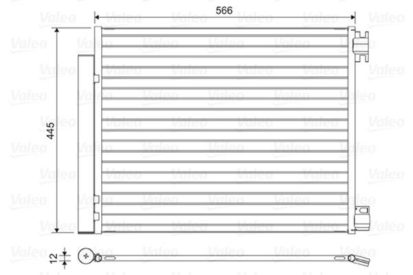 Air conditioner condenser Renault Kangoo: 822569 Valeo AC Condenser