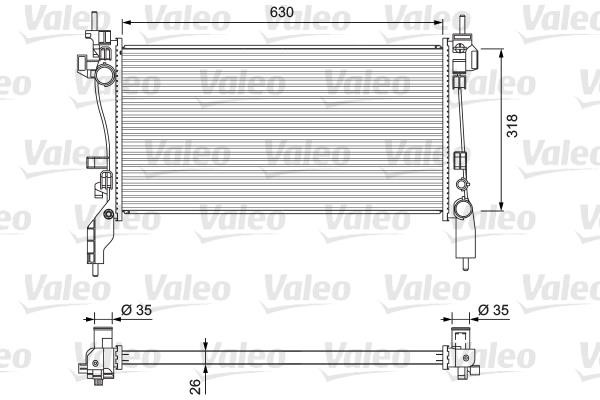 Valeo 701718 Radiator, engine cooling 701718