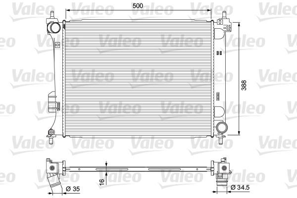 Valeo 701729 Radiator, engine cooling 701729
