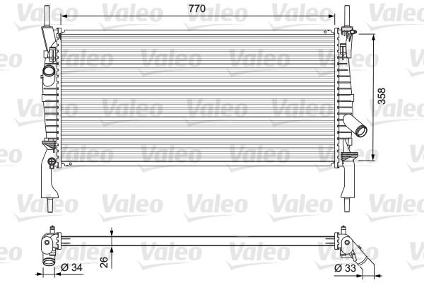 Valeo 701731 Radiator, engine cooling 701731