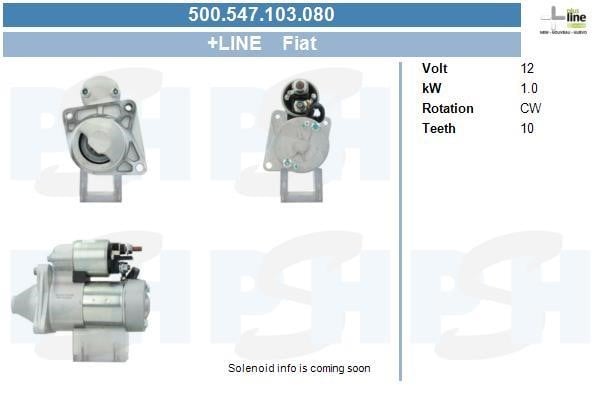 Starter motor Lancia Delta: 500547103080 BV PSH Starter