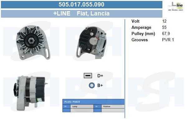 Engine alternator Fiat Seicento / 600: 505017055090 BV PSH Alternator