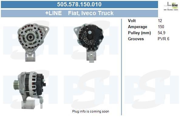 Alternator Iveco Daily: 505578150010 BV PSH Alternator
