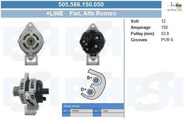 BV PSH 505.586.150.050 Alternator 505586150050 505586150050 BV PSH Alternator