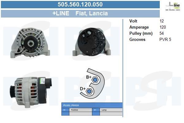 Engine alternator Fiat Doblo: 505560120050 BV PSH Alternator