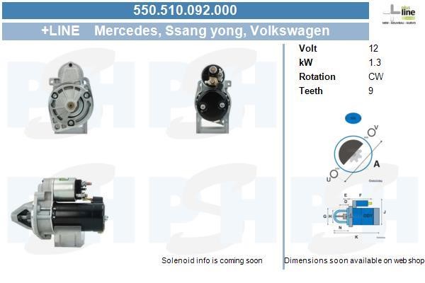 BV PSH 550.510.092.000 Starter 550510092000