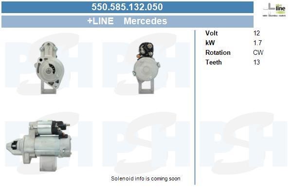 Engine starter Mercedes GLE: 550585132050 BV PSH Starter