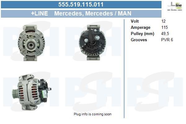 BV PSH 555.519.115.011 Alternator 555519115011