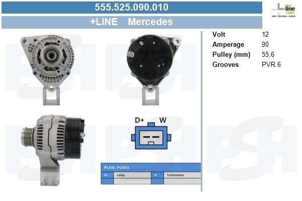 Engine alternator Mercedes: 555525090010 BV PSH Alternator