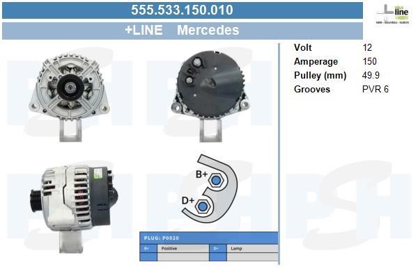 BV PSH 555.533.150.010 Alternator 555533150010