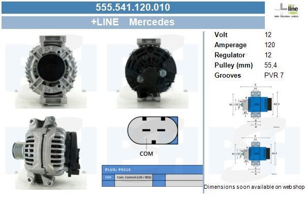 Engine alternator Mercedes CLC-Class: 555541120010 BV PSH Alternator