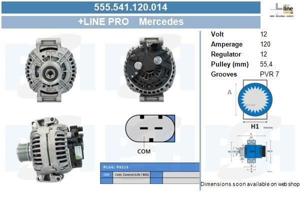 Engine alternator Mercedes E-Class: 555541120014 BV PSH Alternator