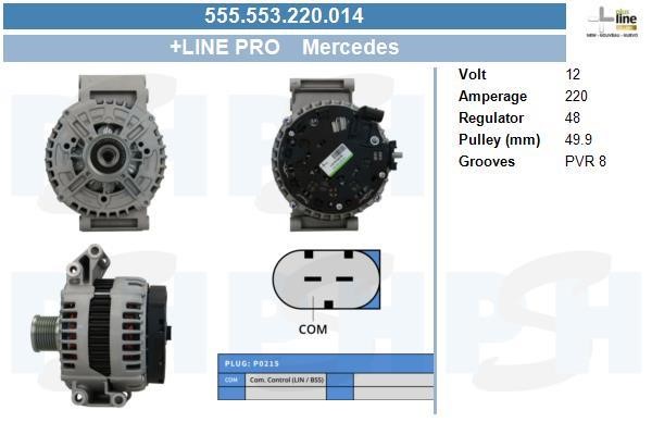 Alternator Mercedes GL-Class: 555553220014 BV PSH Alternator