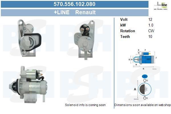 Engine starter Renault Latitude: 570556102080 BV PSH Starter
