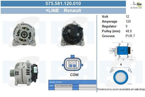 BV PSH 575.581.120.010 Alternator 575581120010 575581120010 BV PSH Alternator