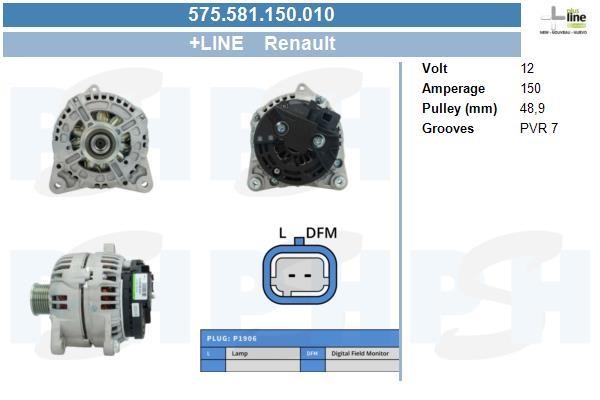 Engine alternator Renault Megane: 575581150010 BV PSH Alternator