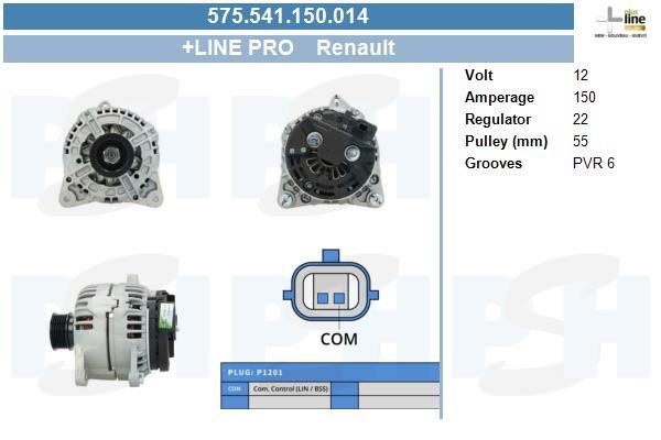 Engine alternator Dacia Duster: 575541150014 BV PSH Alternator