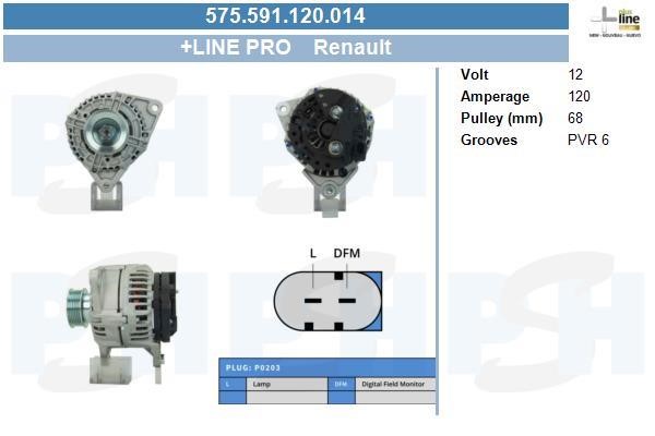 Alternator Renault Master Pro: 575591120014 BV PSH Alternator