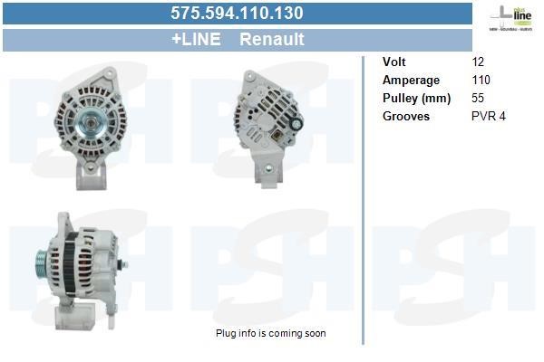 Engine alternator Renault Logan Express: 575594110130 BV PSH Alternator
