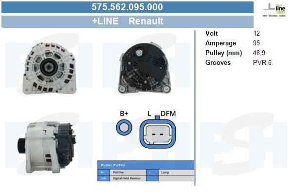Engine alternator Renault Avantime: 575562095000 BV PSH Alternator