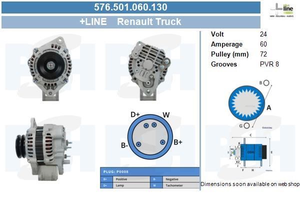 BV PSH 576.501.060.130 Alternator 576501060130