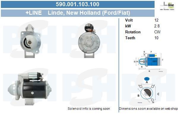 BV PSH 590.001.103.100 Starter 590001103100