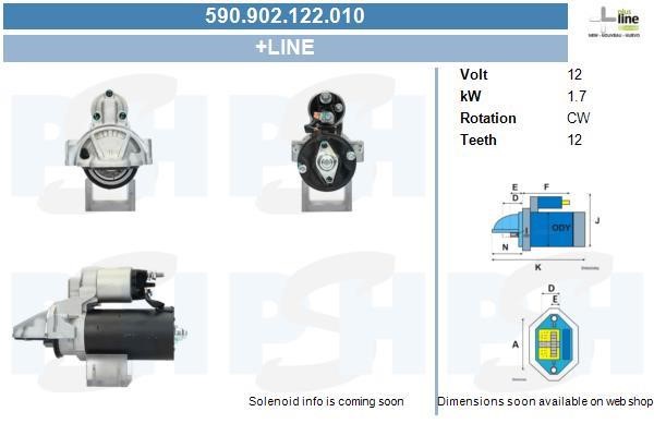 Engine starter Citroen: 590902122010 BV PSH Starter