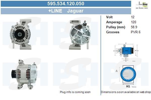 Alternator Jaguar S-Type: 595534120050 BV PSH Alternator