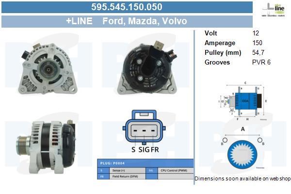 BV PSH 595.545.150.050 Alternator 595545150050