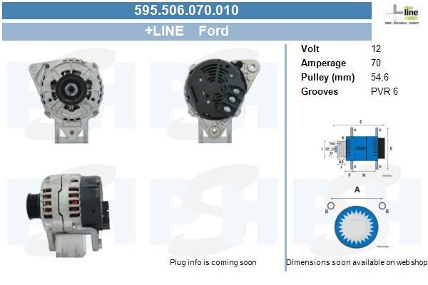 Engine alternator Ford Escort: 595506070010 BV PSH Alternator