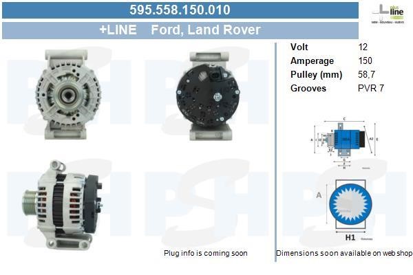 Alternator Land Rover Defender: 595558150010 BV PSH Alternator